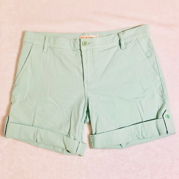 Tory Burch Pants - Tory Burch Mint Green Rollup Chino Shorts